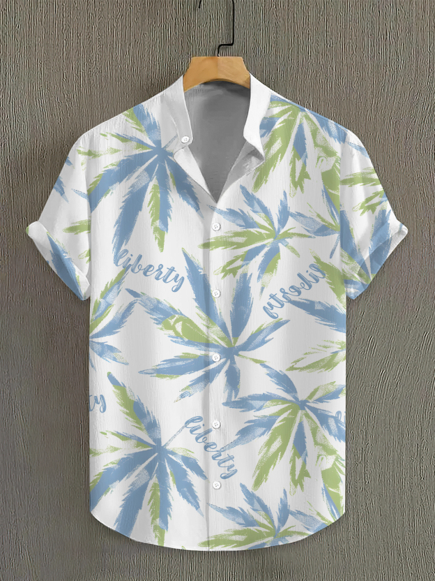 Men's Short Refreshing elegant hawaii Sleeve Shirt