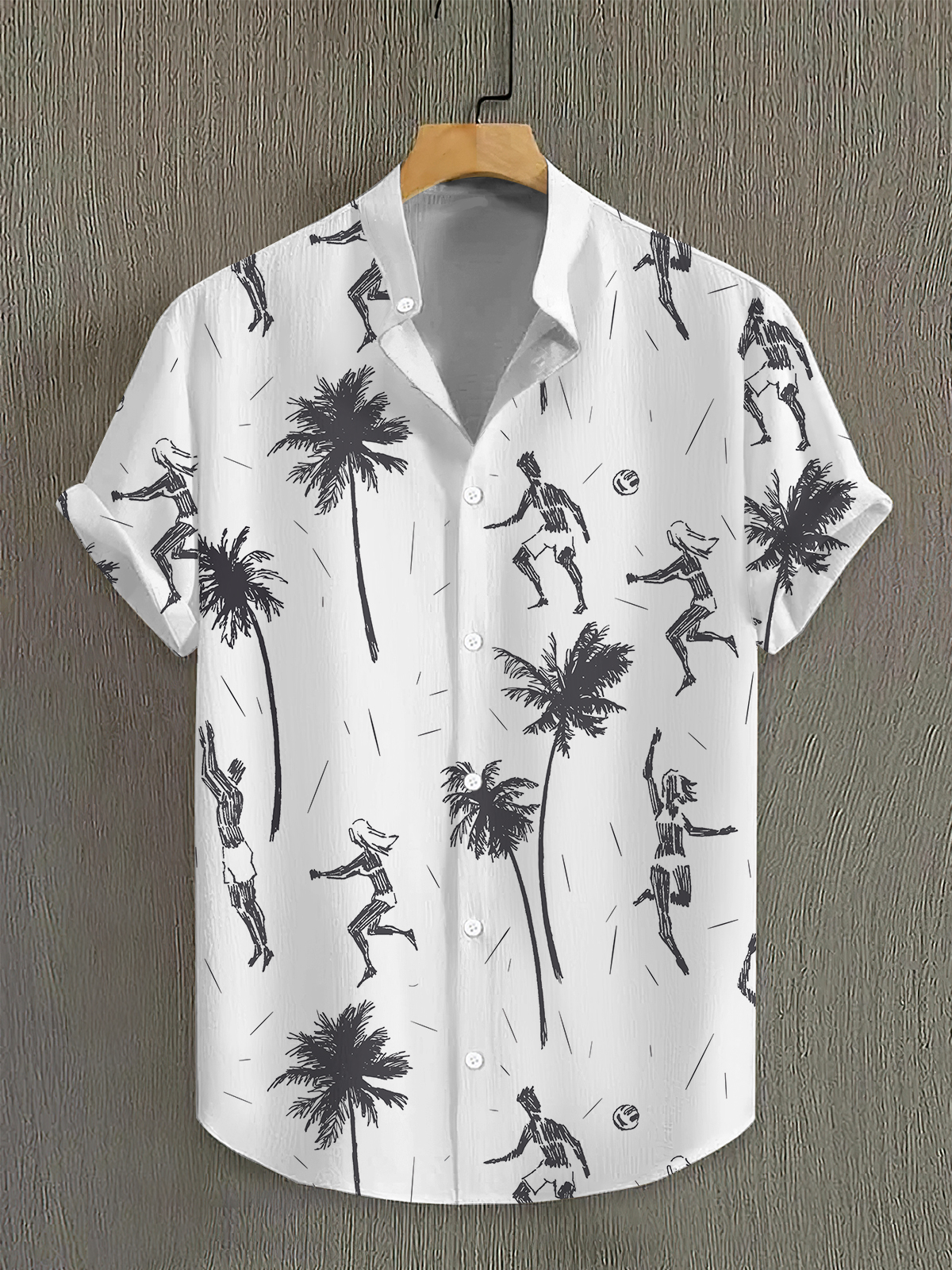 Men's Dark Hawaiian High Stretch Bamboo Fiber Shirt