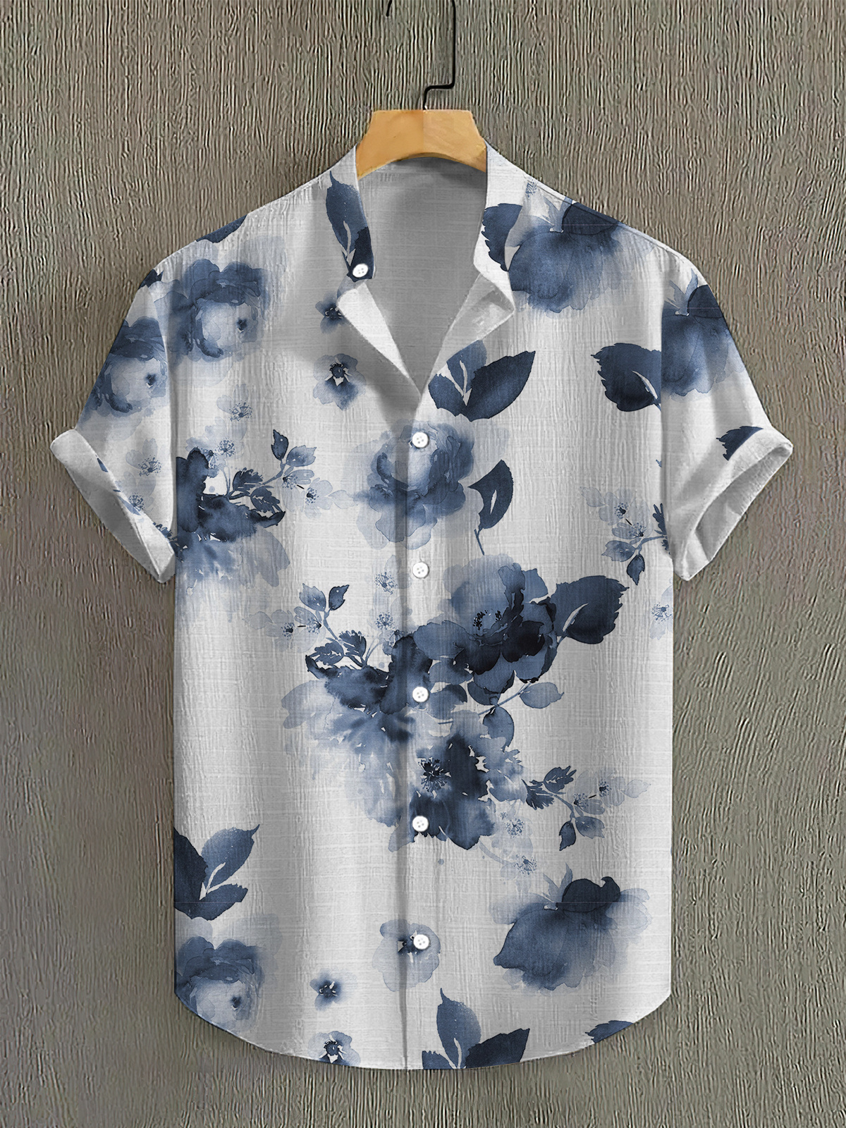 Men's Short Refreshing elegant hawaii Sleeve Shirt