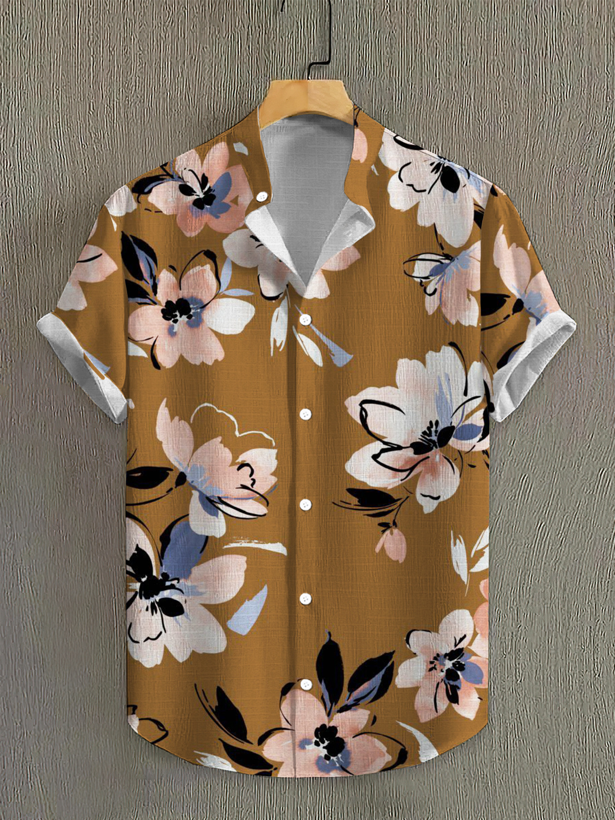 Men's Short Refreshing elegant hawaii Sleeve Shirt