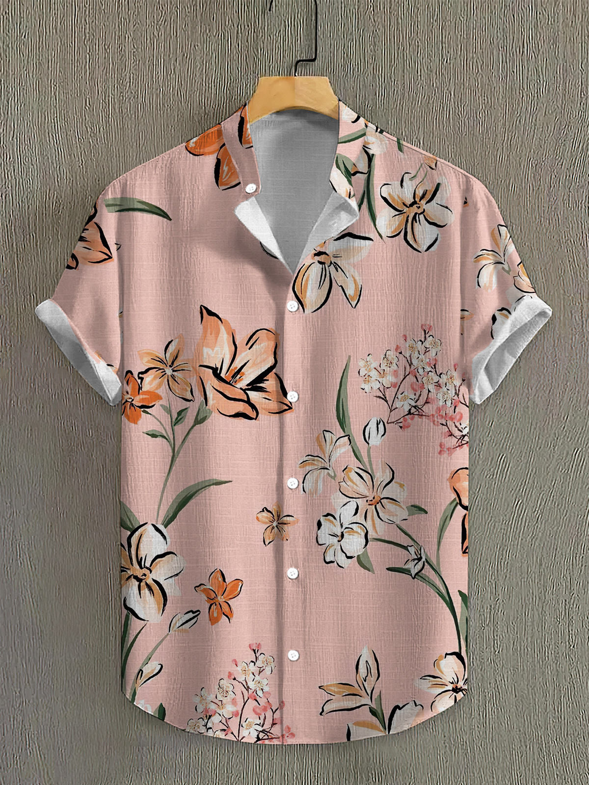 Men's Short Refreshing elegant hawaii Sleeve Shirt