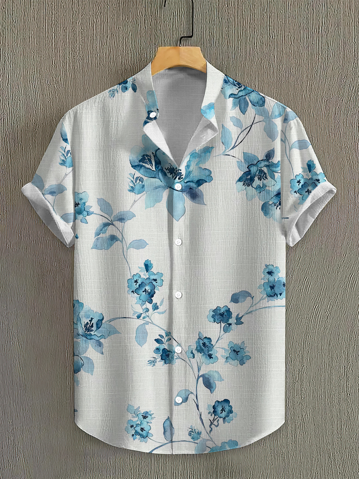 Men's Short Refreshing elegant hawaii Sleeve Shirt