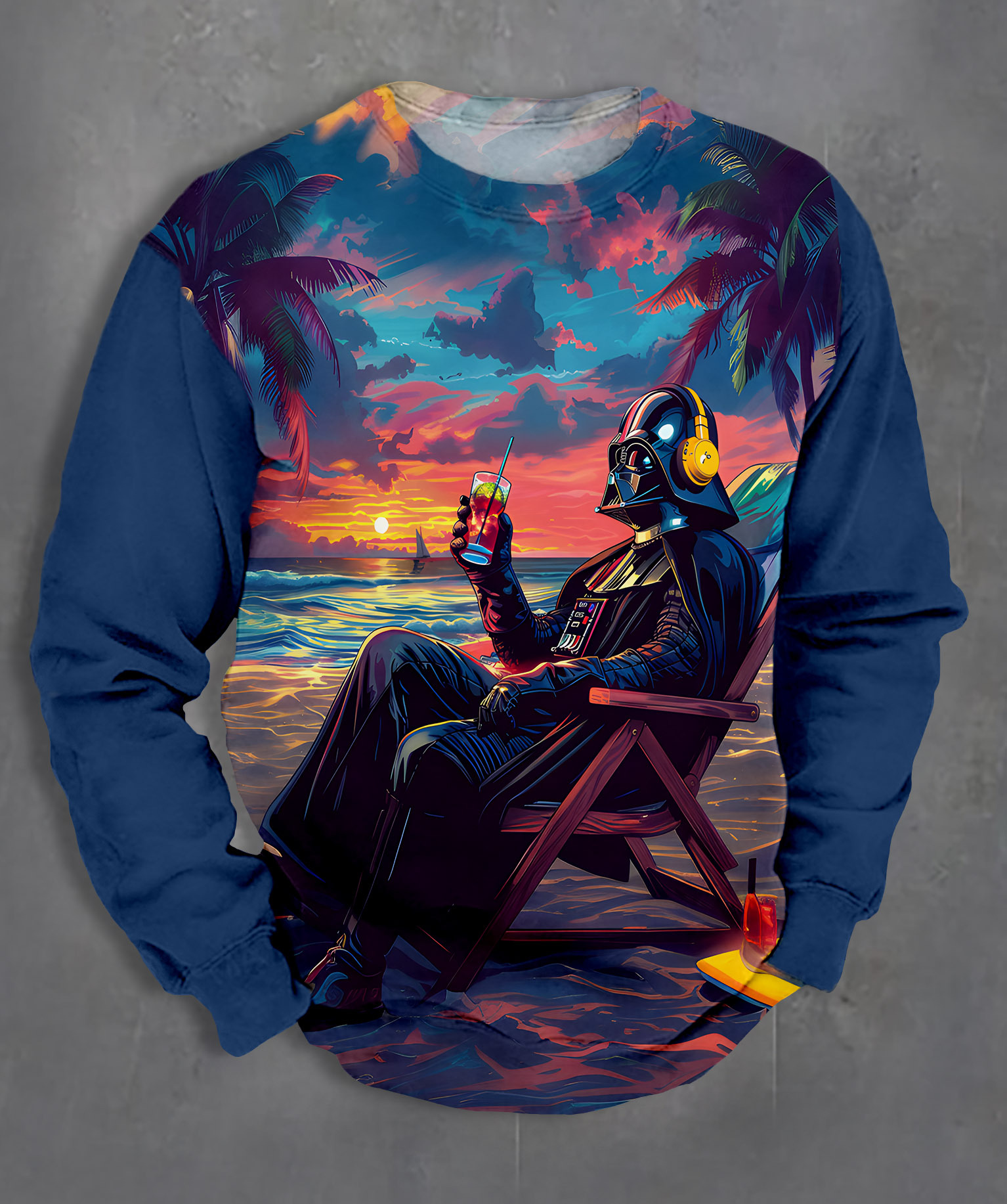 Men's Casual Classic Movie Graphic Long Sleeve Sweater