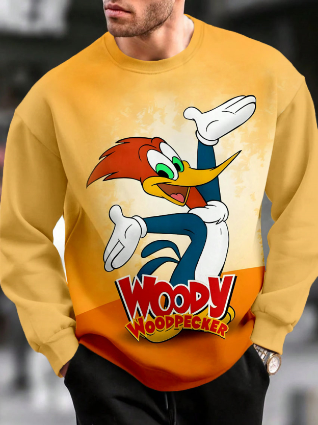 Men's Casual Classic Movie Graphic Long Sleeve Sweater