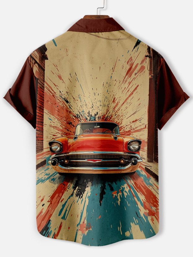 Men's Car Graphic Short Sleeve Shirt