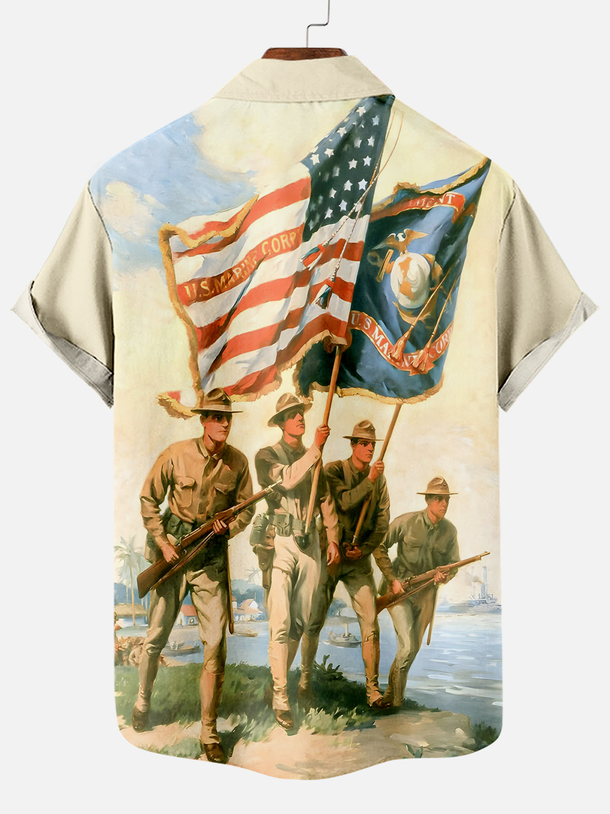 Men's illustration short sleeve shirt