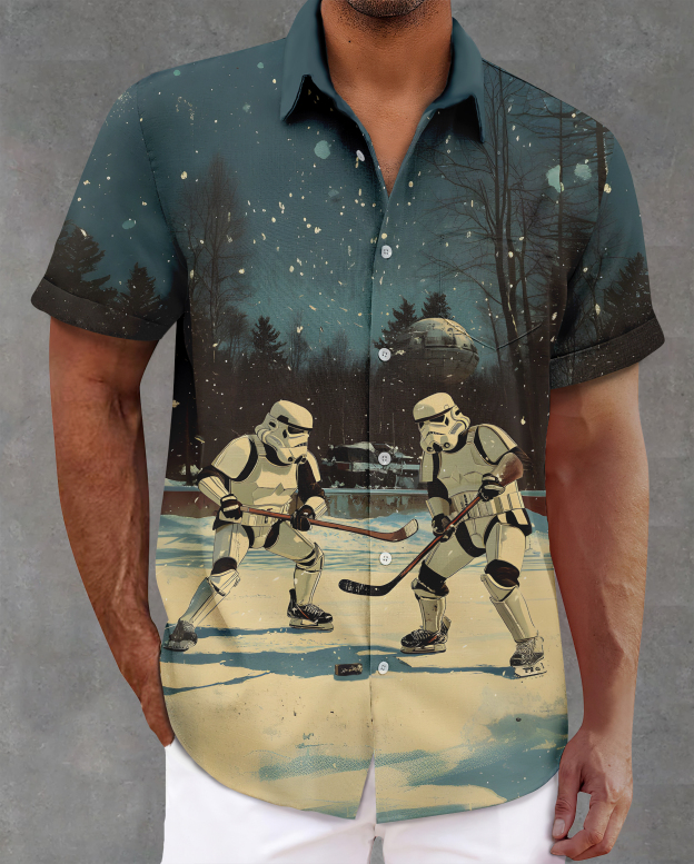 [Copy]Men's Vintage Witch Oil Painting Art Halloween Short Sleeve Shirt