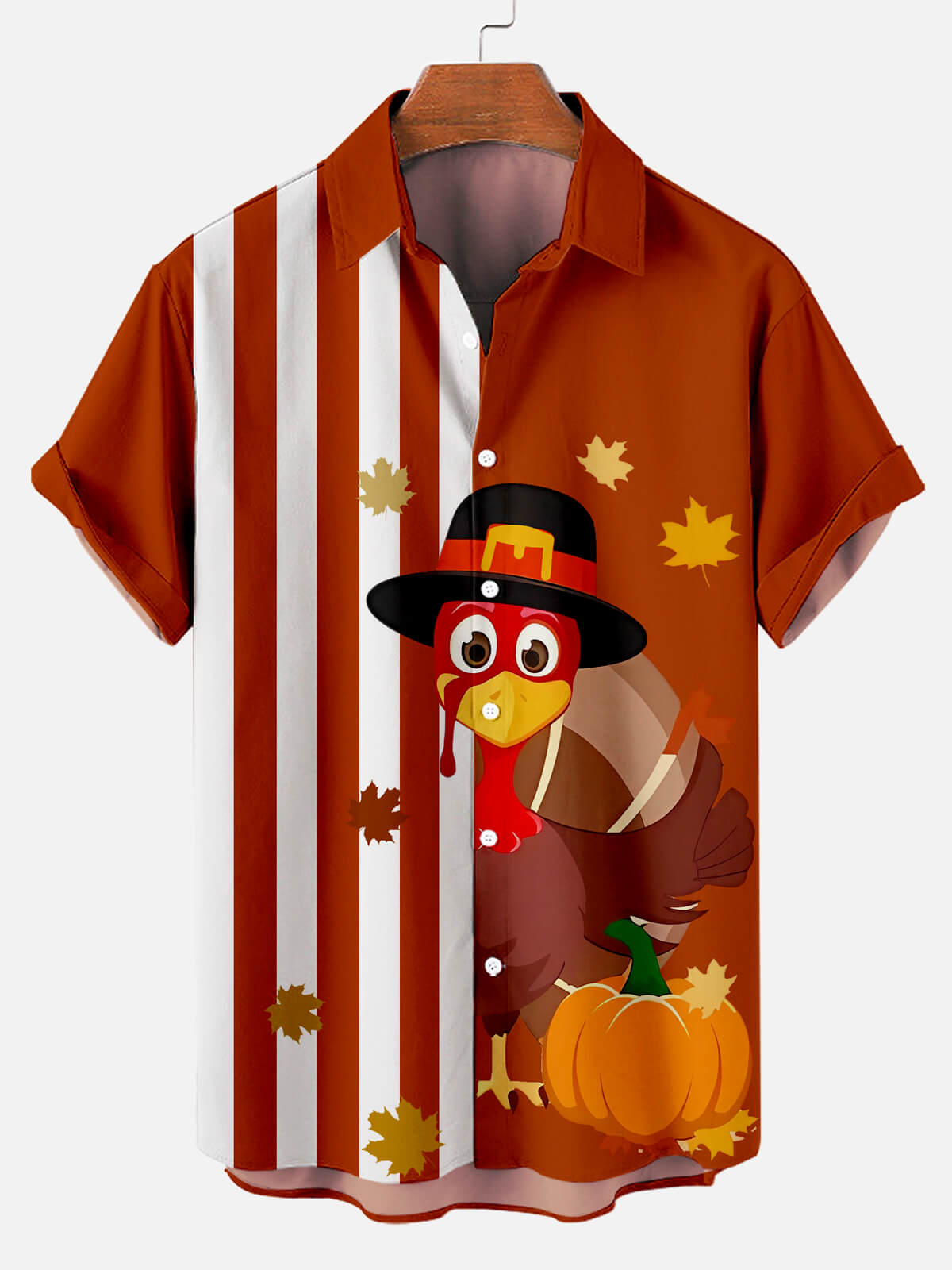 Men's Classic Thanksgiving Print Shirt