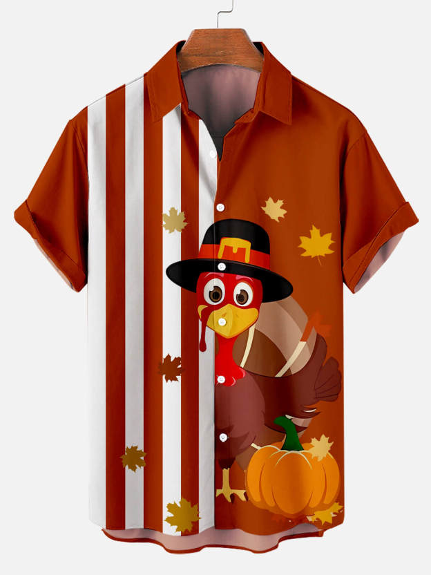 Men's Classic Thanksgiving Print Shirt