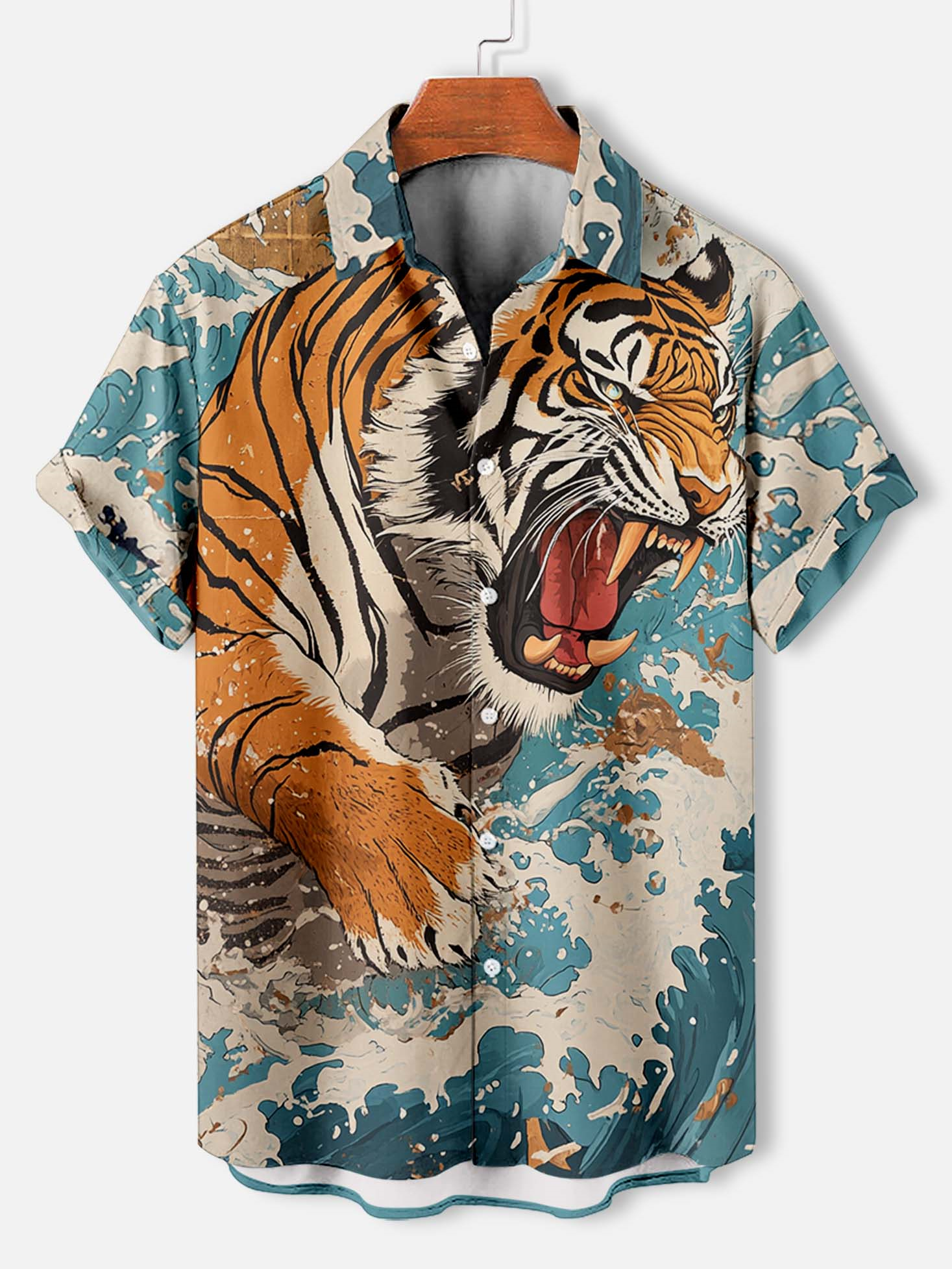 Men's Animal Graphic Short Sleeve Shirt
