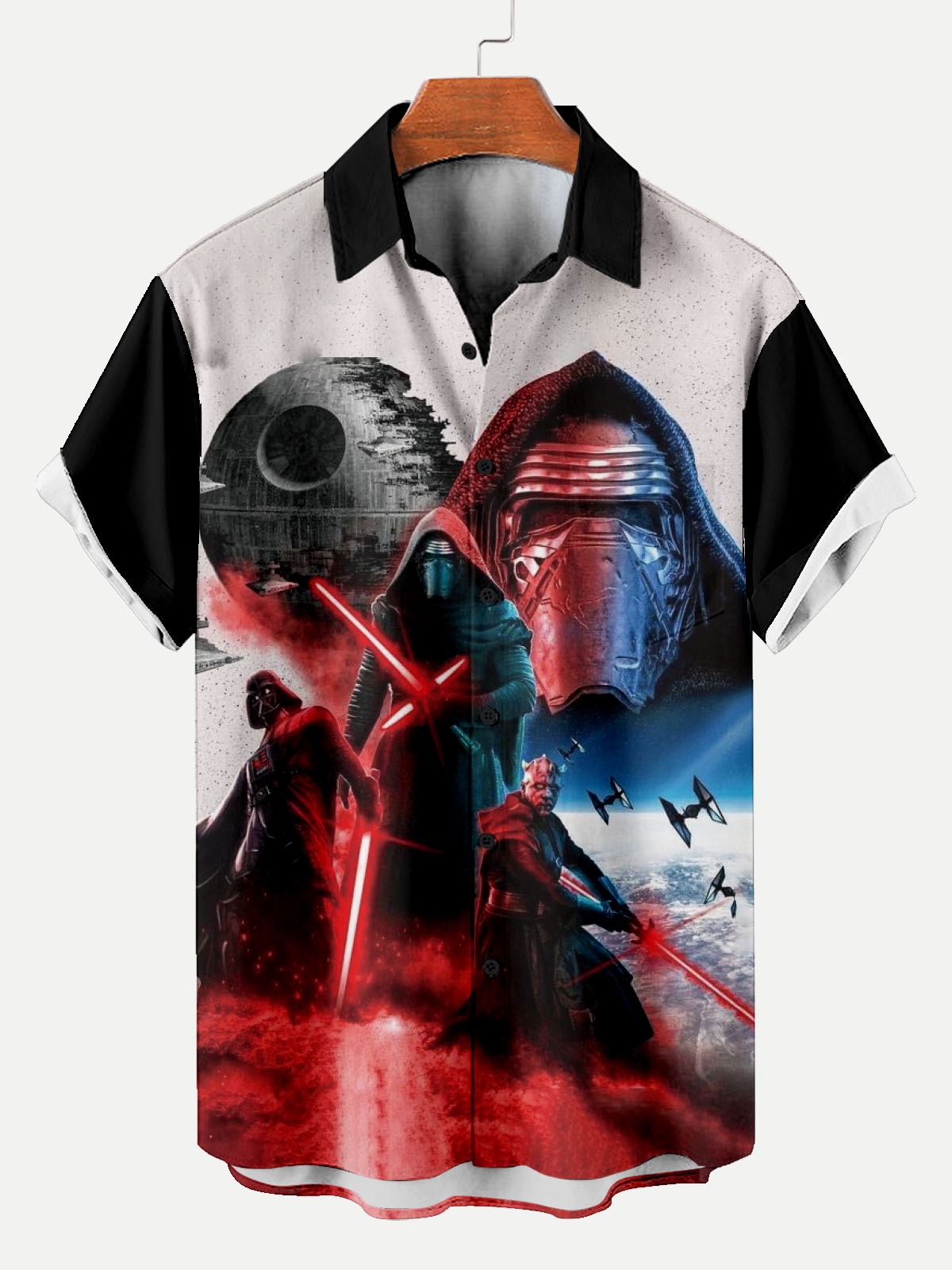  Classic Movie pattern short sleeved shirt