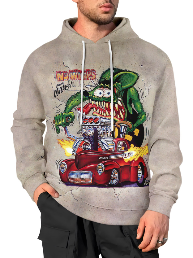 Men's Christmas Funny Art Print Casual Sweatshirt