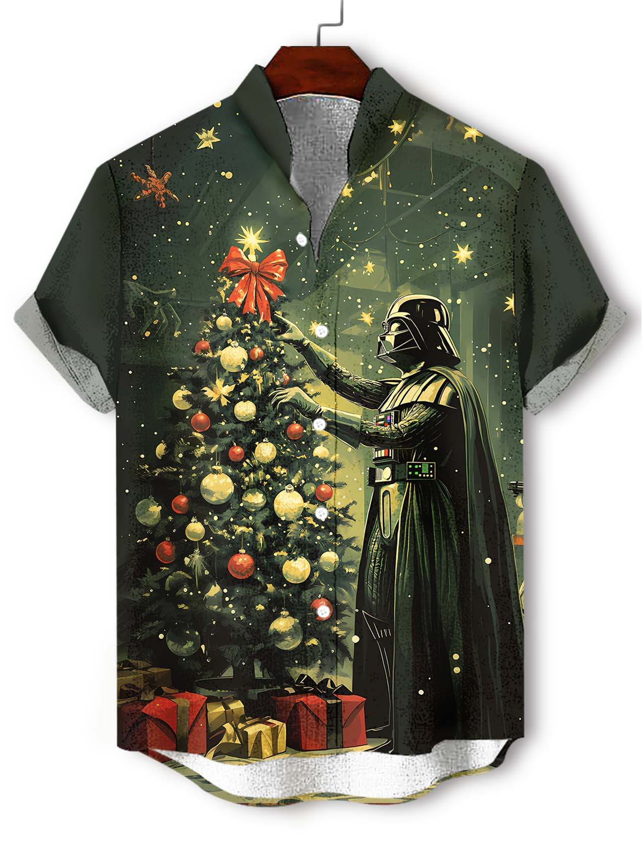 Men's Classic Movie Christmas Graphic Short Sleeve Shirt