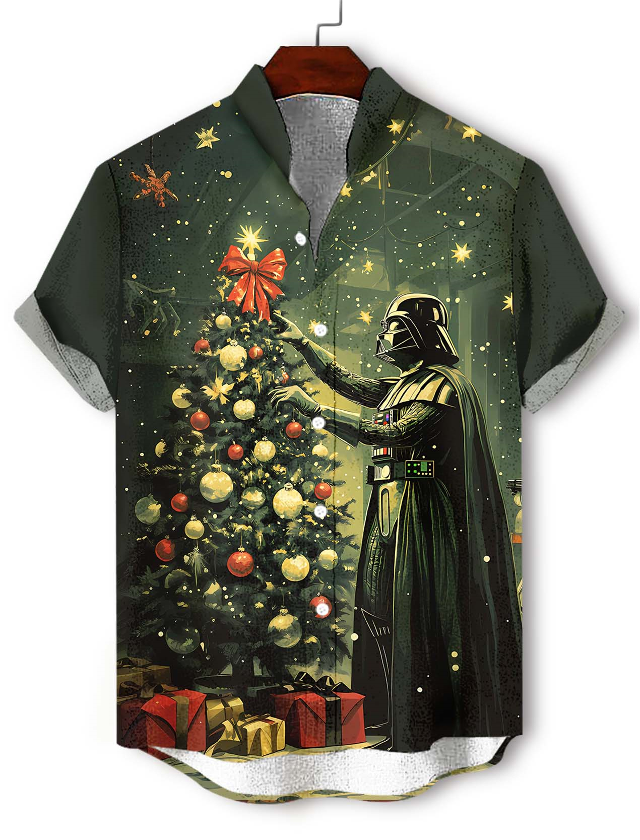 Men's Classic Movie Christmas Graphic Short Sleeve Shirt