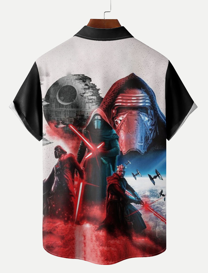  Classic Movie pattern short sleeved shirt