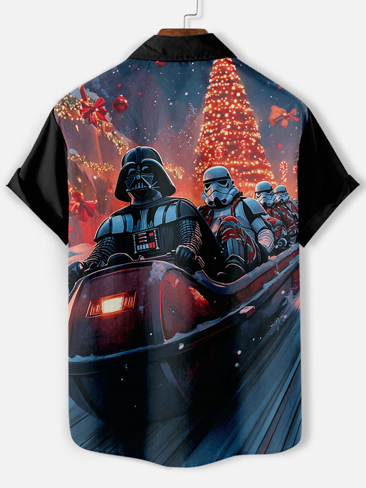 Men's Classic Movie Christmas Graphic Short Sleeve Shirt