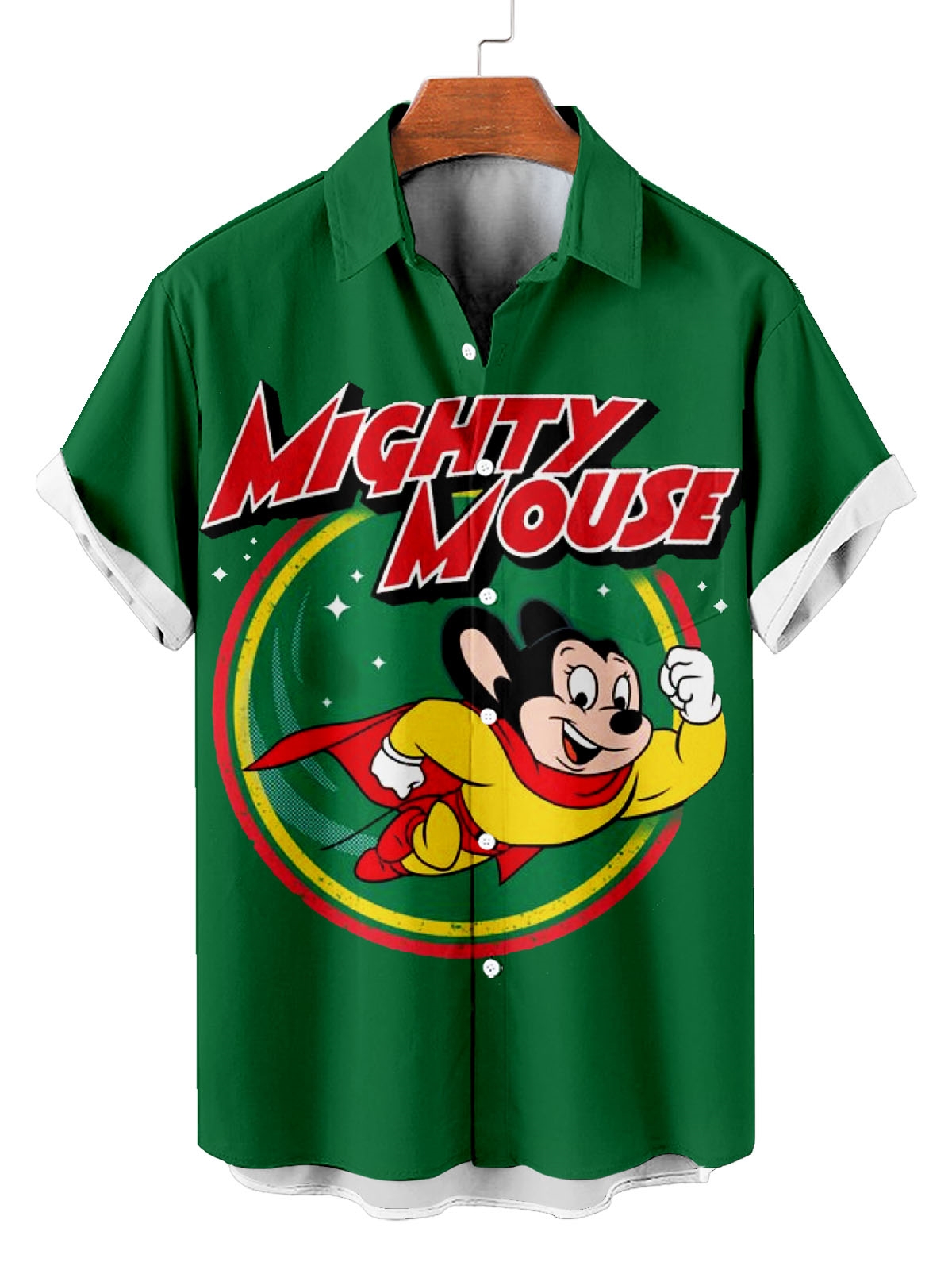 Classic Cartoon pattern short sleeved shirt