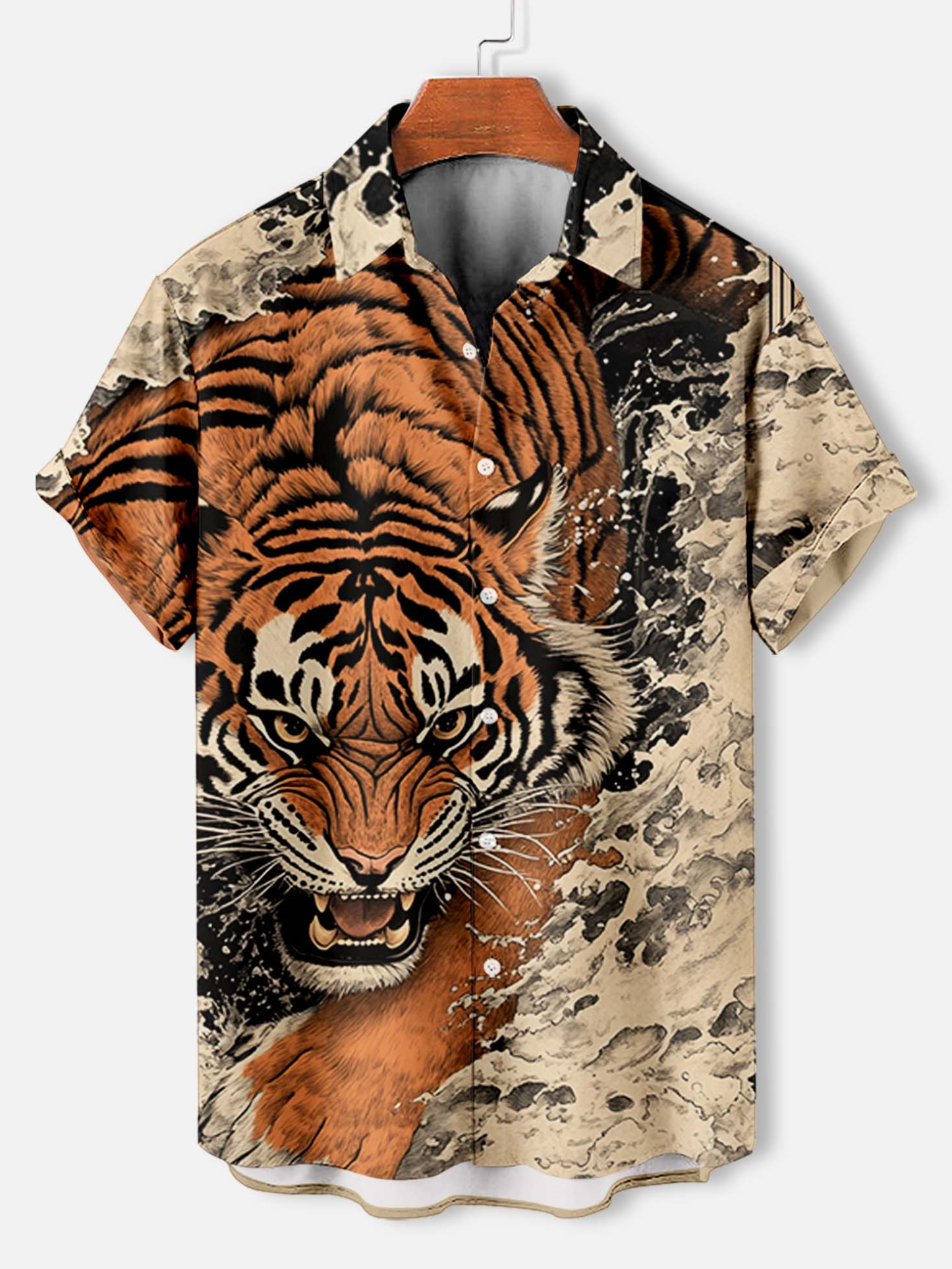 Men's Animal Graphic Short Sleeve Shirt