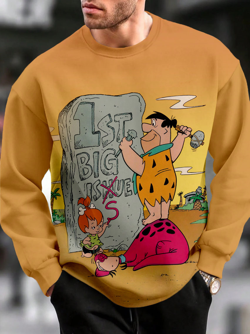 Men's Casual Classic Movie Graphic Long Sleeve Sweater