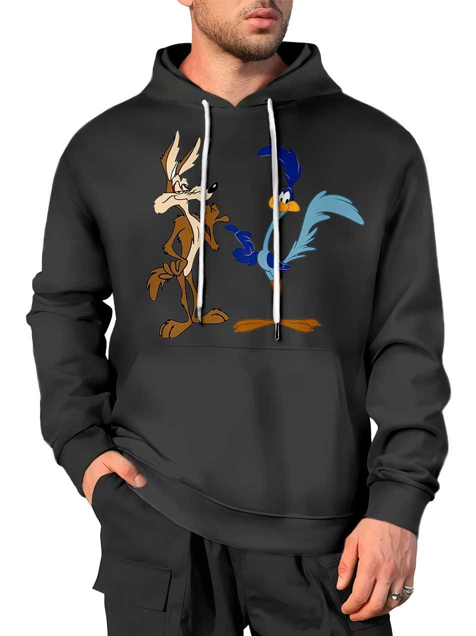 Men's Casual Art Cartoon Graphic Hoodie