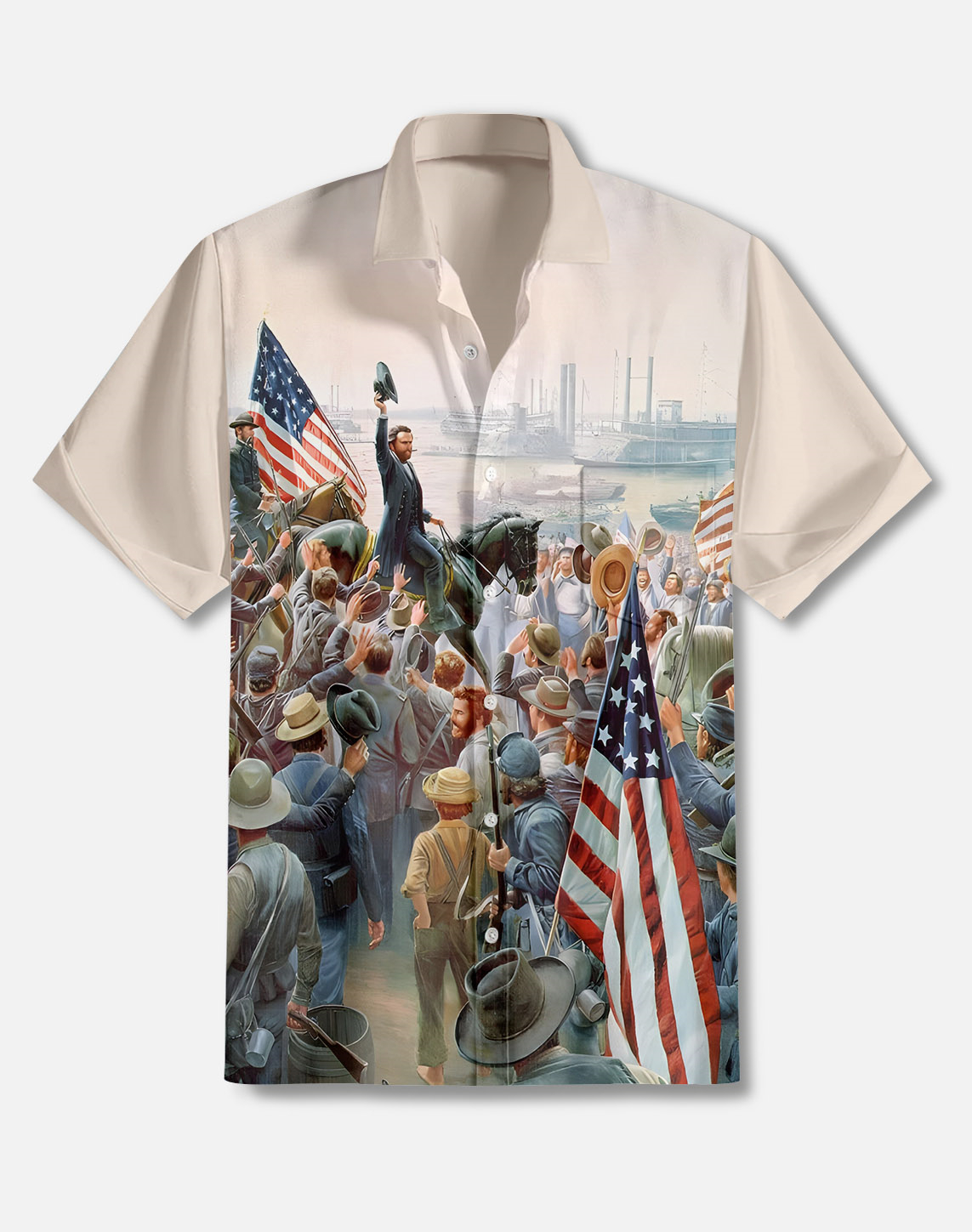 Men's illustration short sleeve shirt