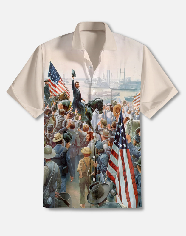 Men's illustration short sleeve shirt