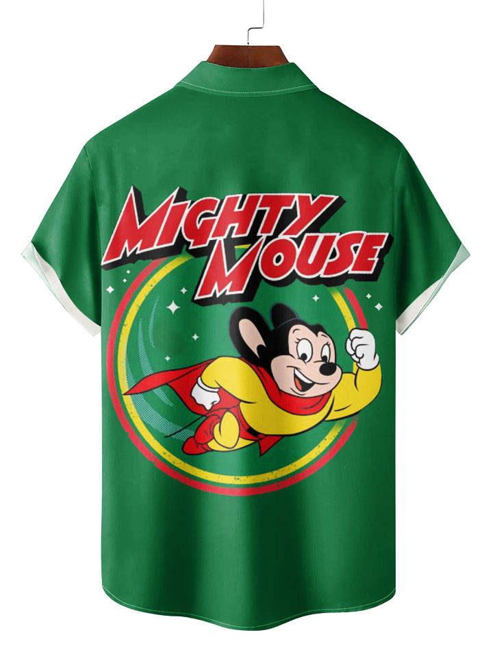 Classic Cartoon pattern short sleeved shirt