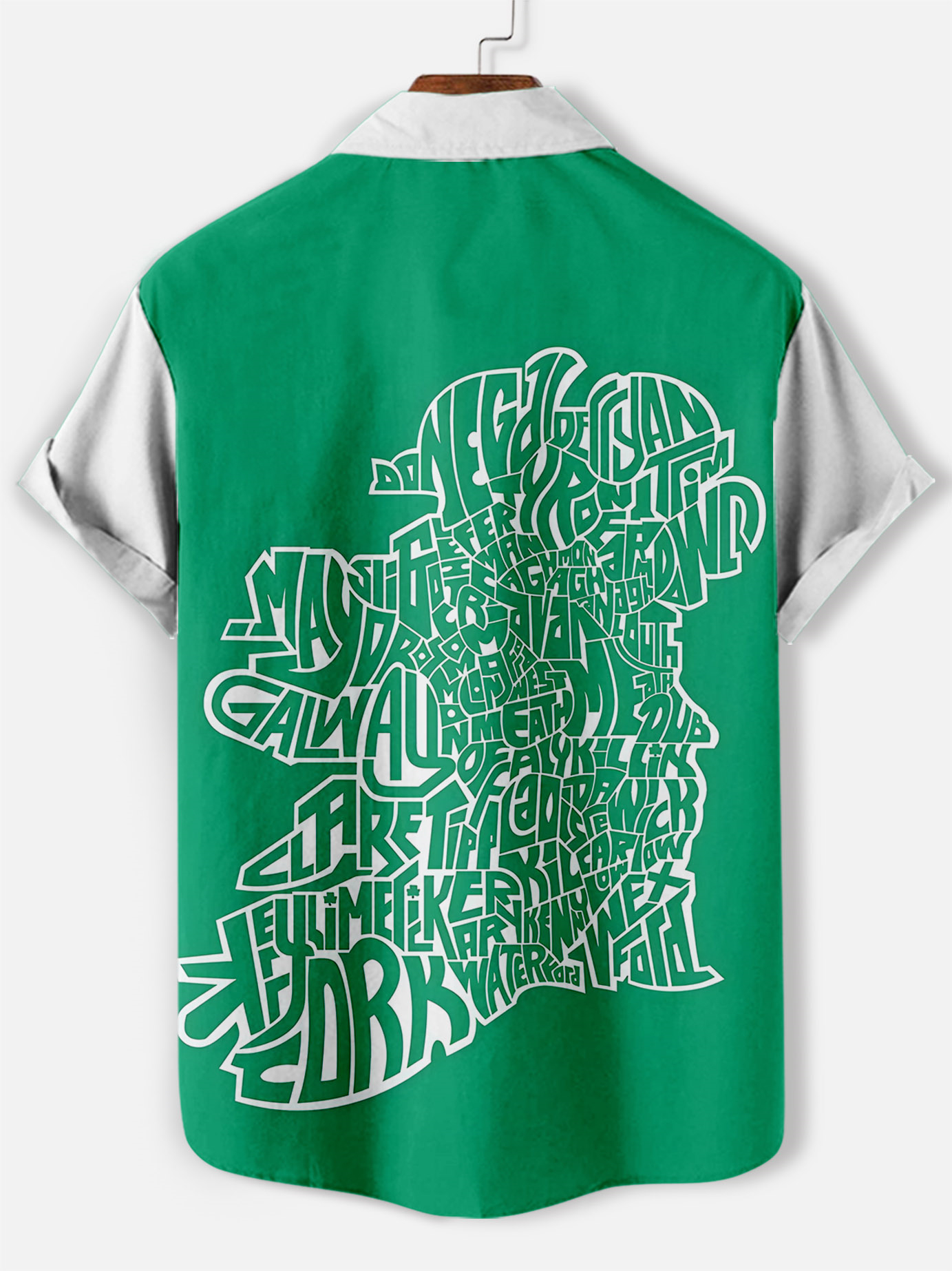 Men's Casual St. Patrick's Day Graphic Short Sleeve Shirt