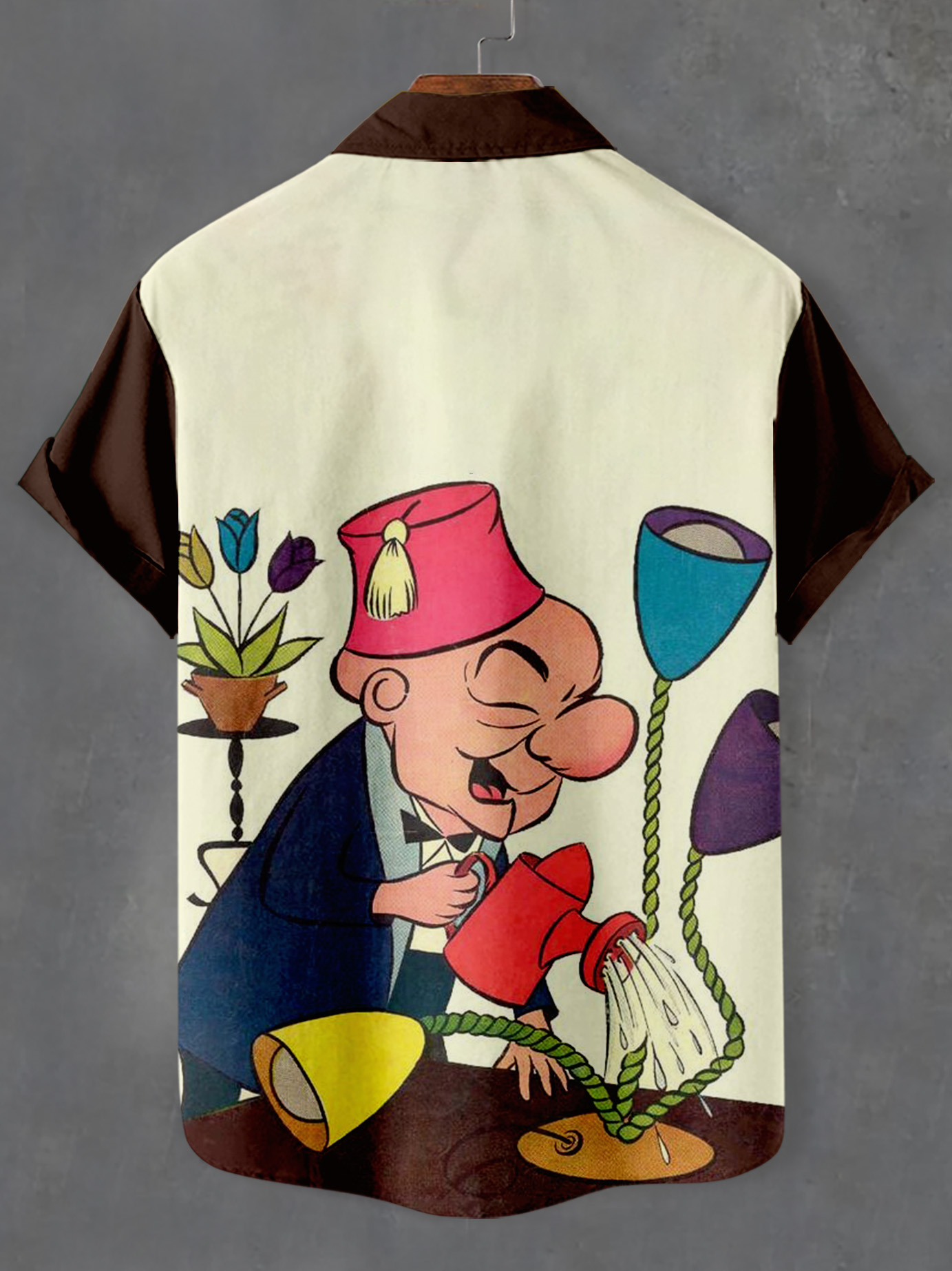 Men's Retro Comic Classic Character Graphic Short Sleeve Shirt