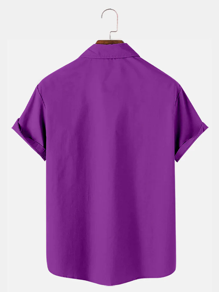 Men's Mardi Gras Elements Graphic Festive Short Sleeve Shirt
