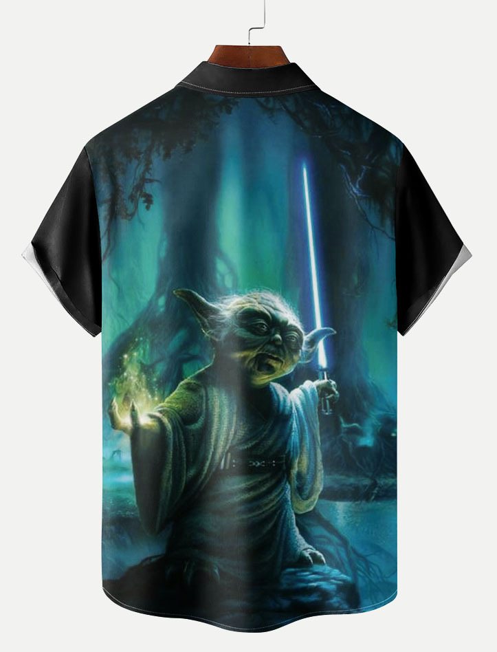  Classic Movie pattern short sleeved shirt