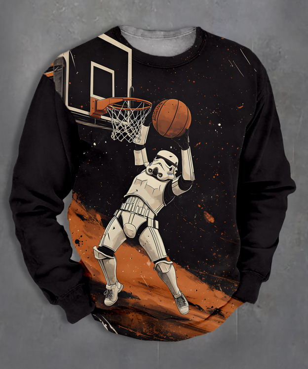 Men's Casual Classic Movie Graphic Long Sleeve Sweater