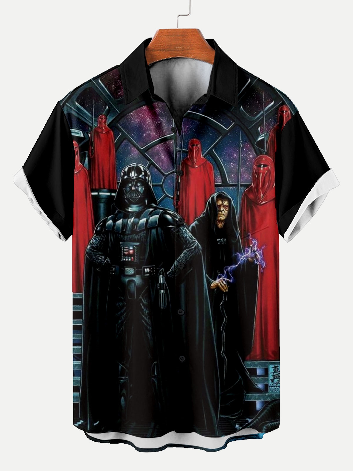  Classic Movie pattern short sleeved shirt