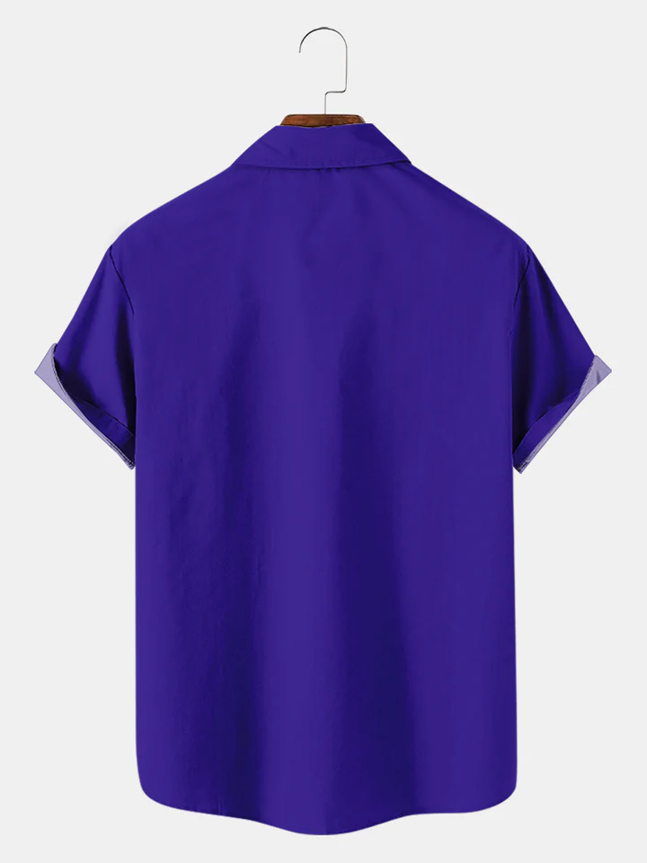 Men's Mardi Gras Elements Graphic Festive Short Sleeve Shirt