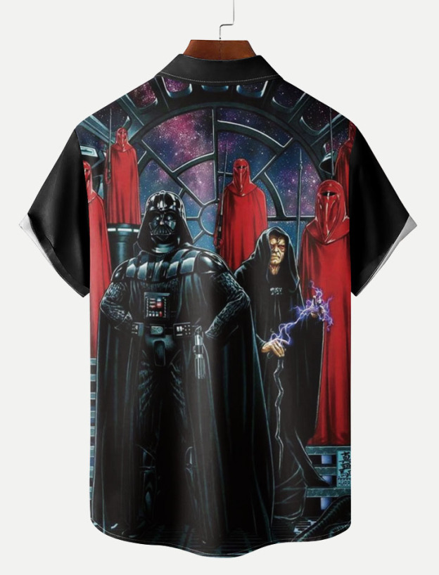  Classic Movie pattern short sleeved shirt