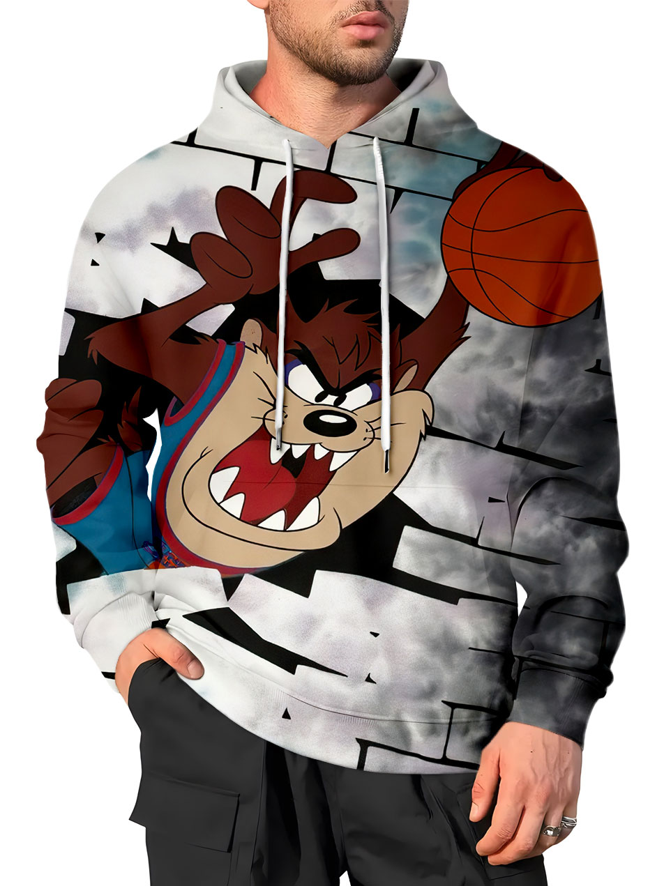 Men's Casual Art Cartoon Graphic Hoodie