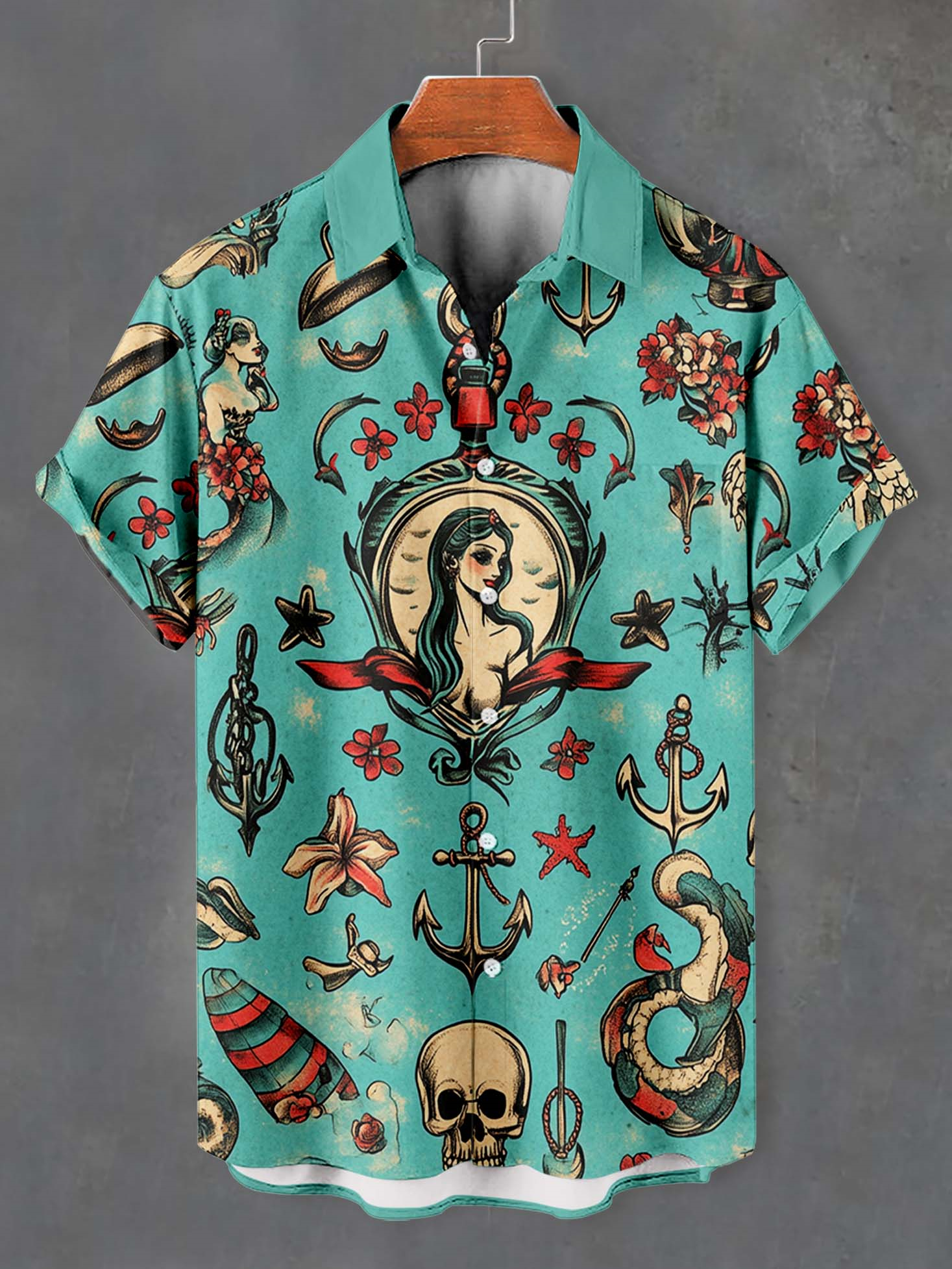 Men's Marine Life Graphic Short Sleeve Shirt