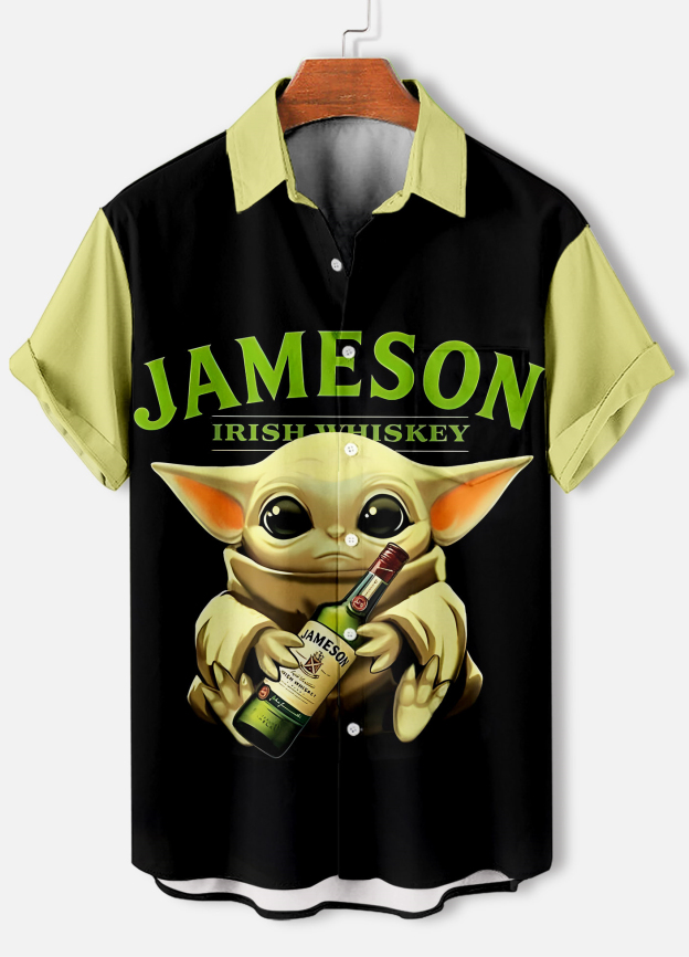 Men's Casual St. Patrick's Day Graphic Short Sleeve Shirt