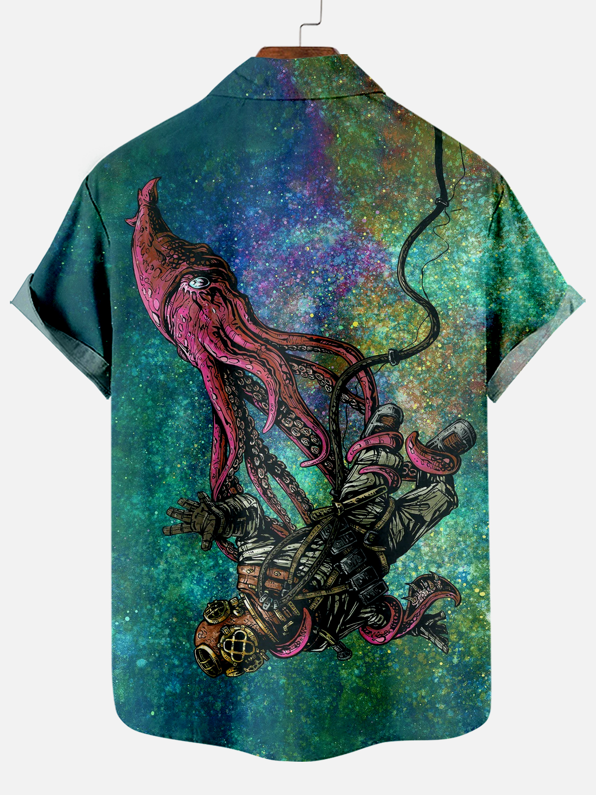 Men's Classic Day of the Dead Skull Graphic Short Sleeve Shirt