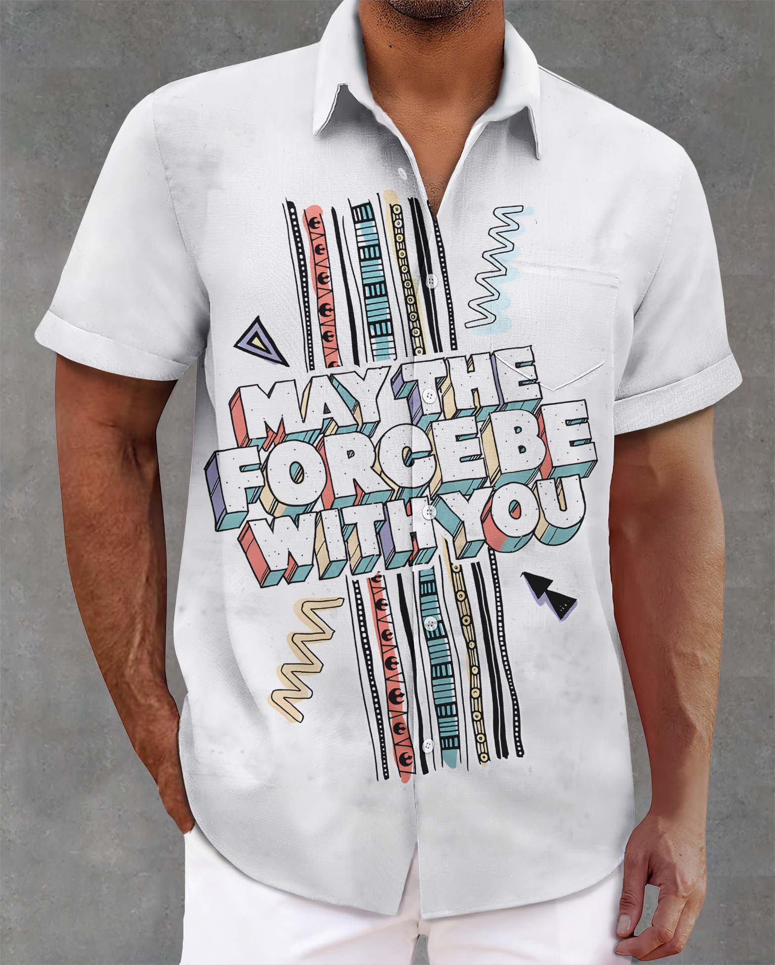 Men's Classic Movie Graphic Short Sleeve Shirt