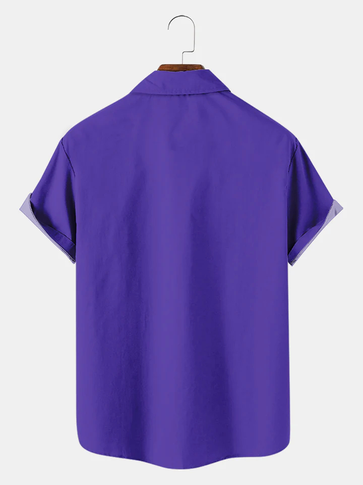 Men's Mardi Gras Elements Graphic Festive Short Sleeve Shirt