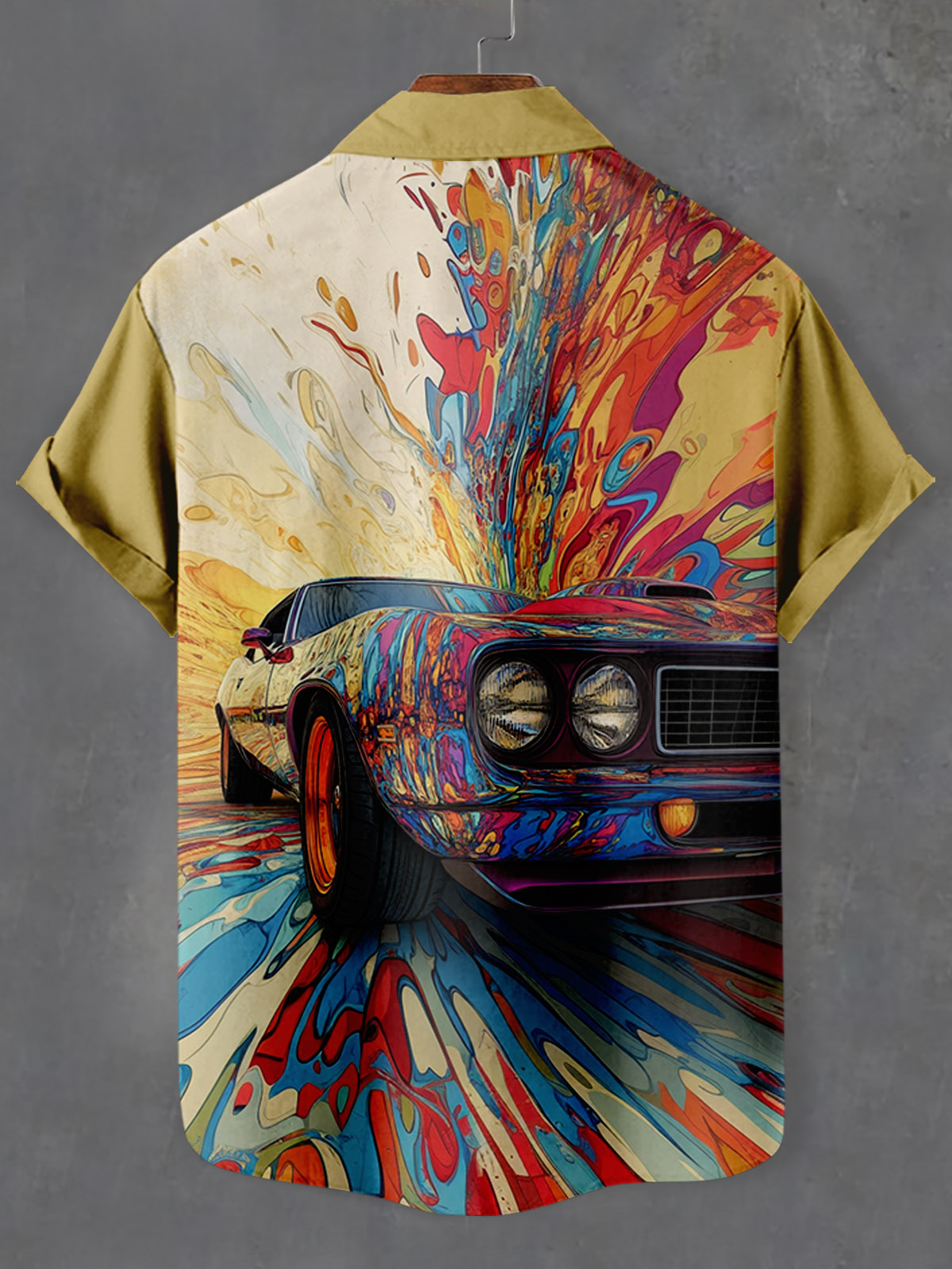Men's Car Graphic Short Sleeve Shirt