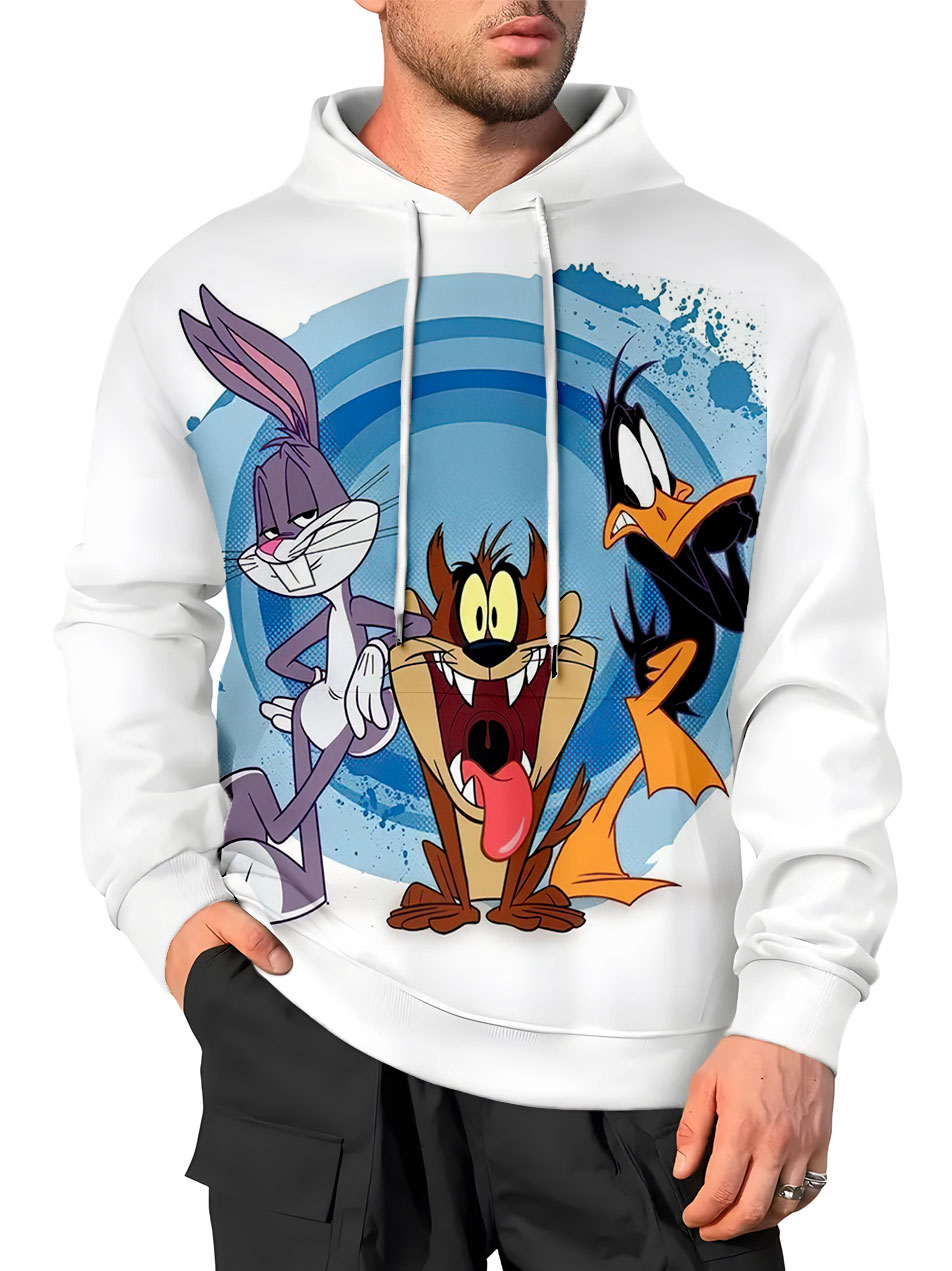 Men's Casual Art Cartoon Graphic Hoodie