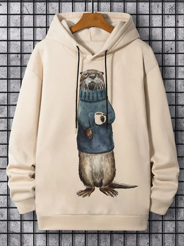 Men's Christmas Funny Art Print Casual Sweatshirt