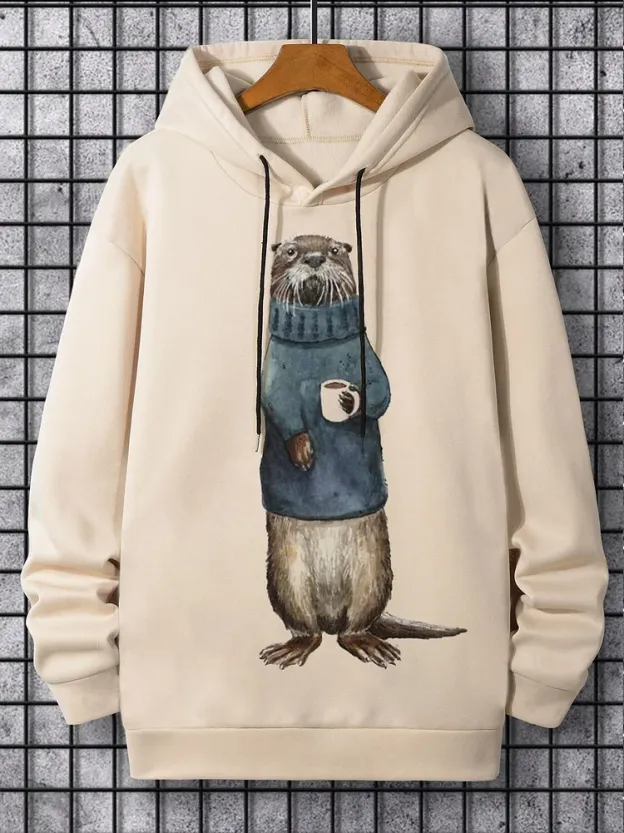 Men's Christmas Funny Art Print Casual Sweatshirt