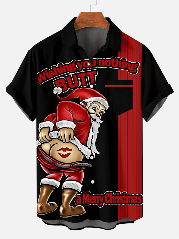 Men's Funny Christmas Father Printed Shirt 0368
