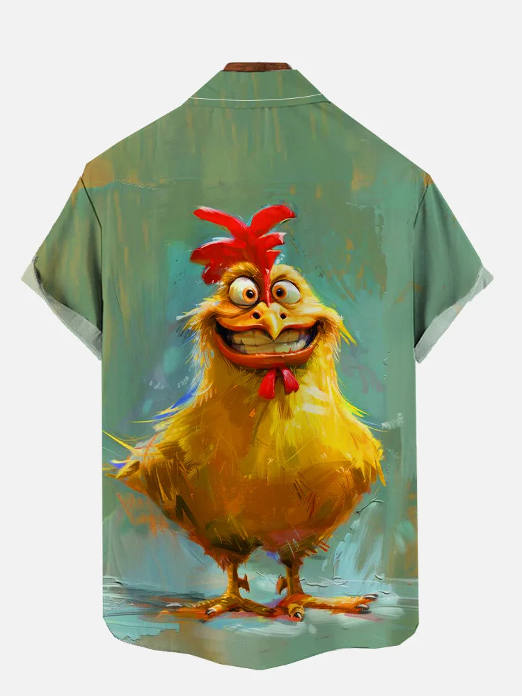 Funny Animal Print Short Sleeve Shirt