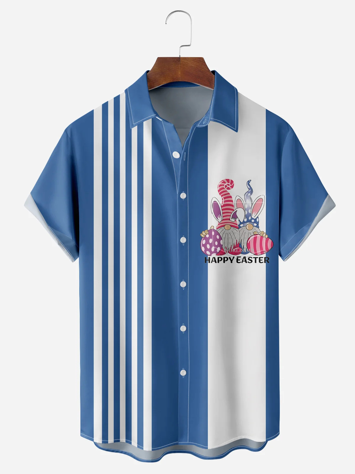 Christmas greetings from Santa Claus delivering gifts on a motorcycle Christmas Chest Pocket Short Sleeve Bowling Shirt