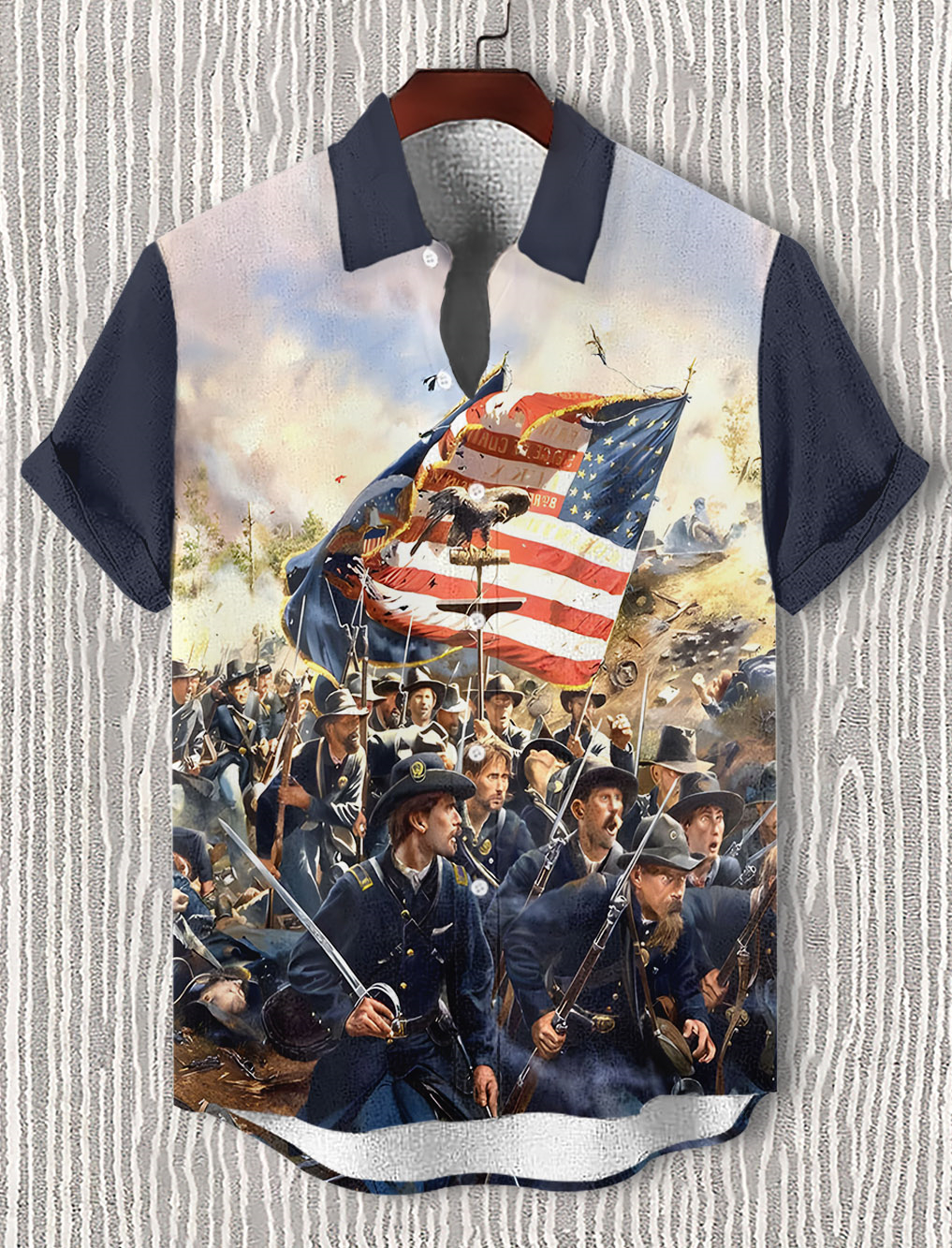 Men's illustration short sleeve shirt