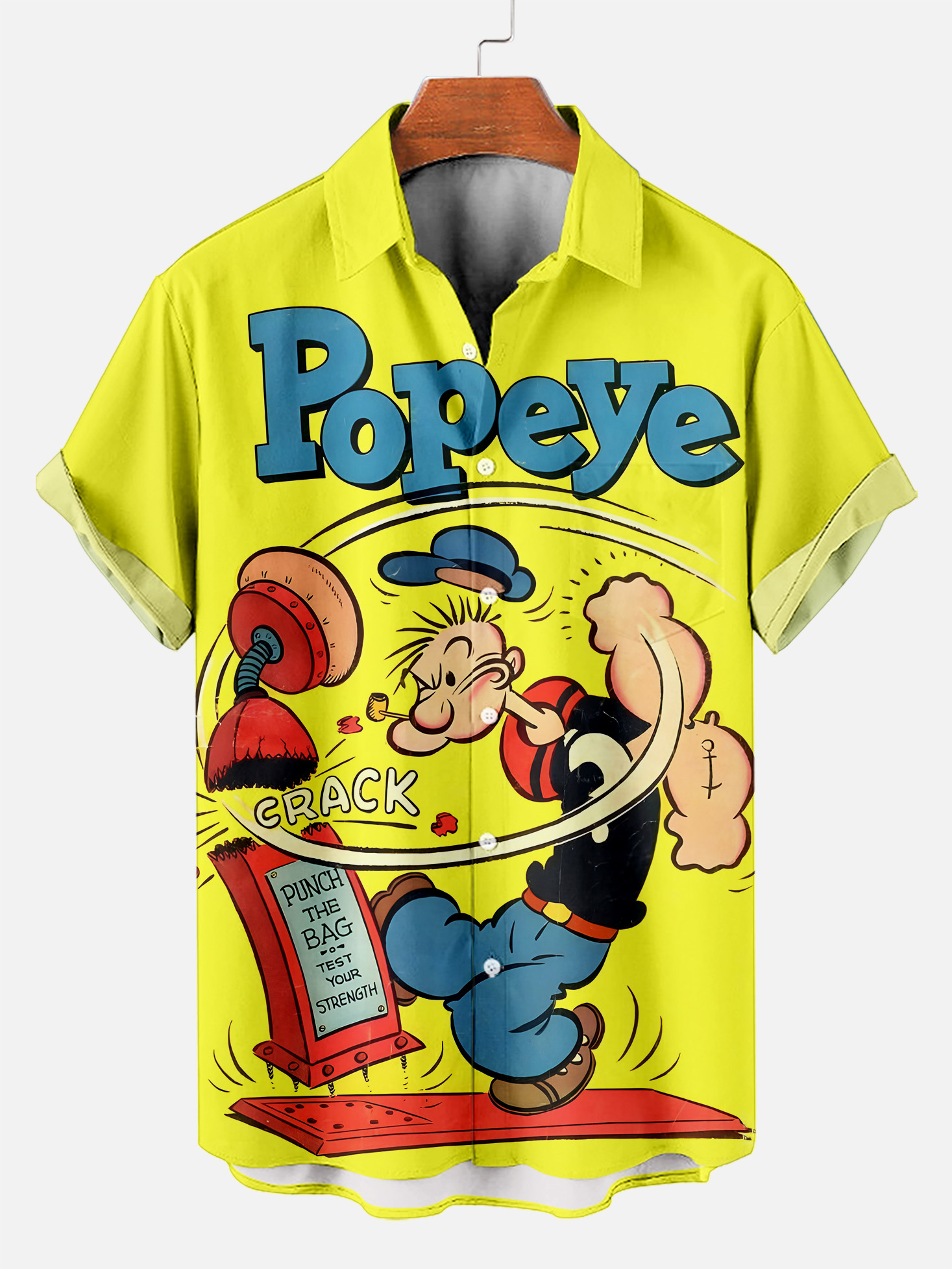 Men's Retro Cartoon Graphic Short Sleeve Shirt